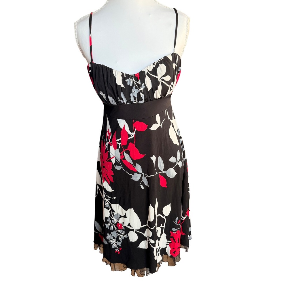 Speechless Floral Empire Waist Sun Dress Black Red White M59051UN6 Medium NWT - Picture 2 of 8